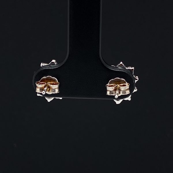 Sunflower- Sterling Silver  Solid White Opal Earring 326 - Image 7