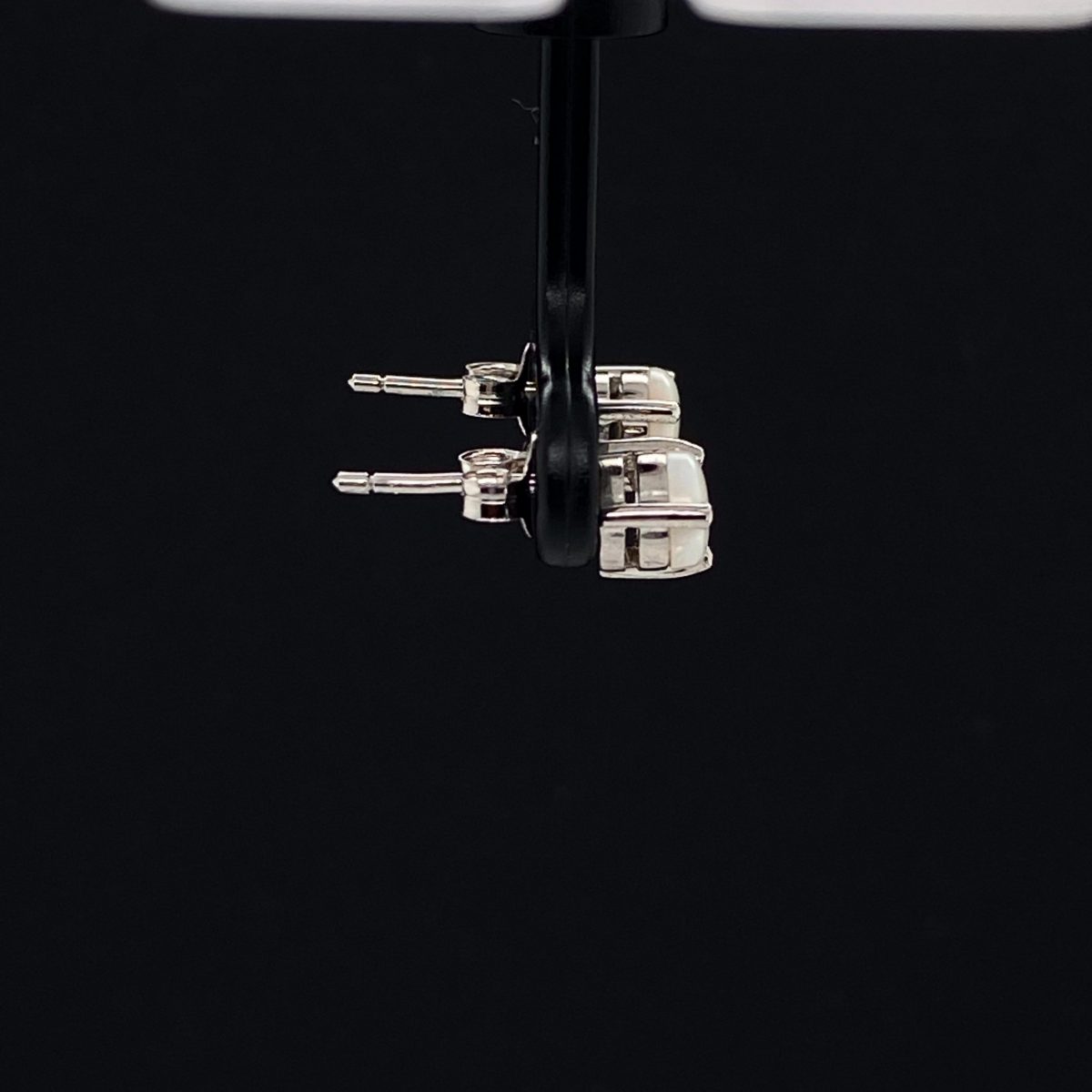 シルバー 天然石 ホワイトオパール イヤリング 037 - 画像 (4)