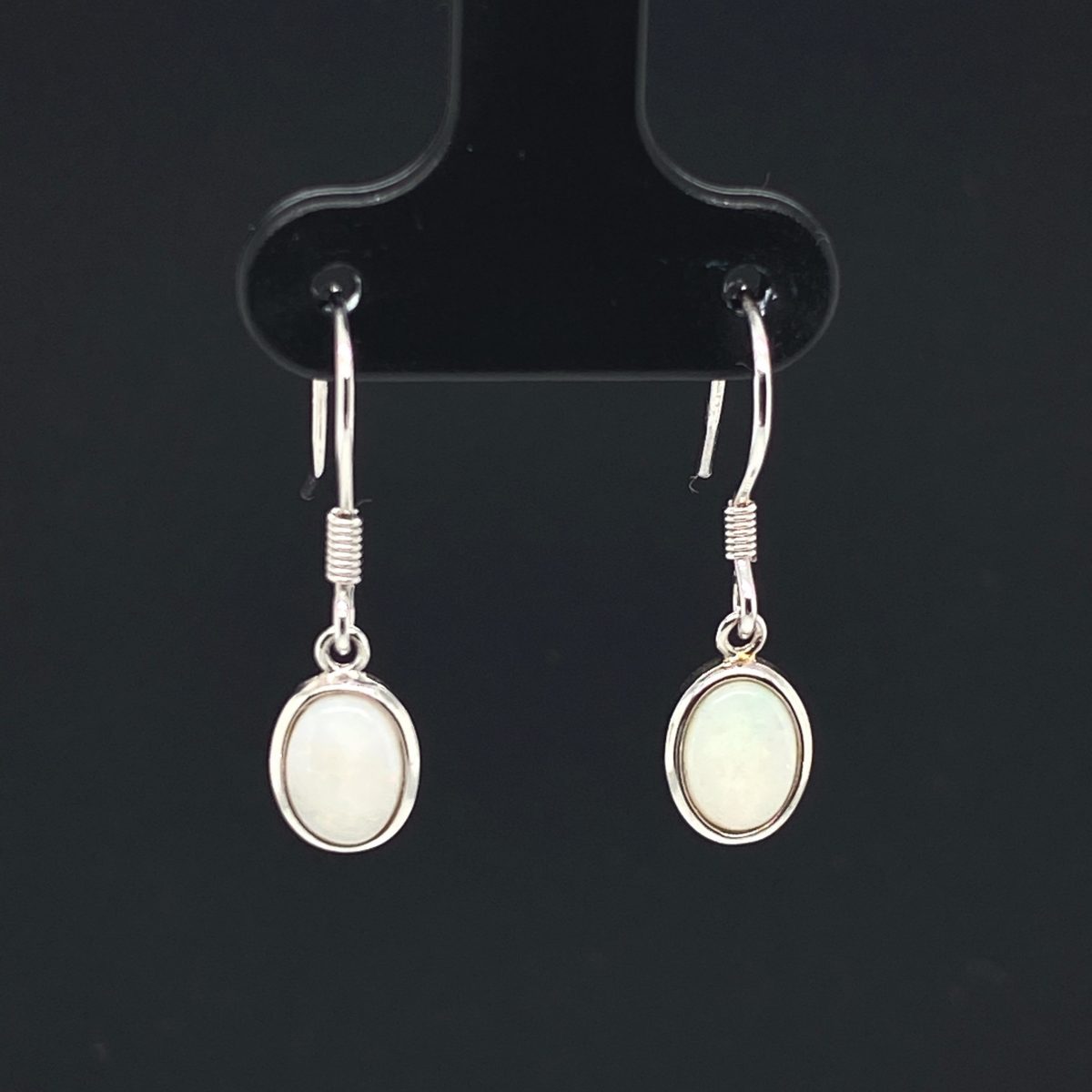 Luna - Sterling Silver White Opal Earring 368a