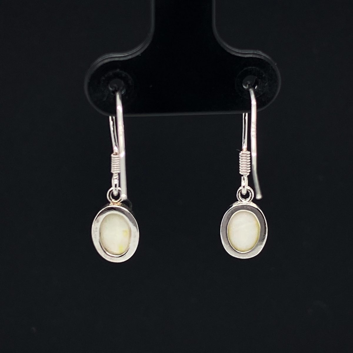 Luna - Sterling Silver White Opal Earring 368a - Image 3