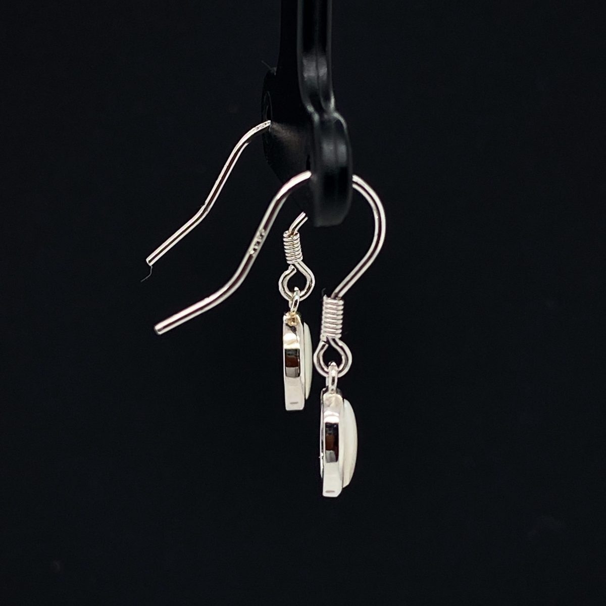 Luna - Sterling Silver White Opal Earring 368a - Image 2