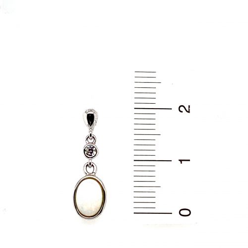 Milky Way  Sterling Silver  Solid White Opal Earring 370 - Image 11