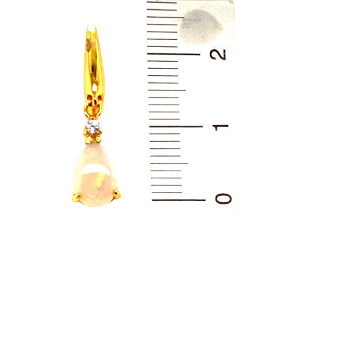 Wishing Star - Gold Plated Sterling Silver  Solid White Opal Earring 341a outlet - Image 10