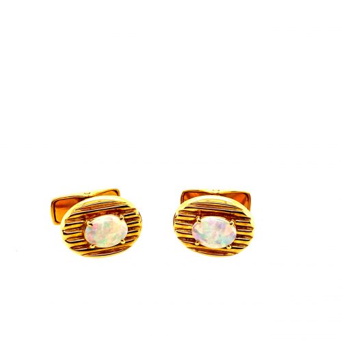 K18 White Opal Cuff Links 2016 K18・2016 - Image 6