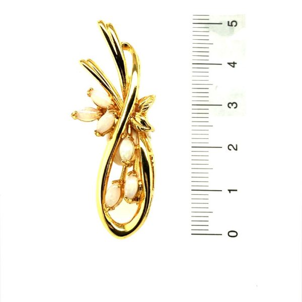 Silver  White Opal Brooch 017ga - Image 4