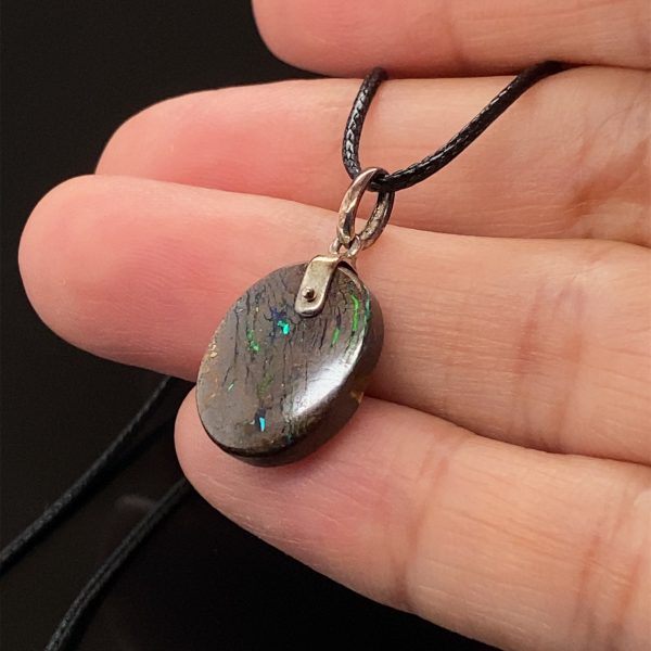 Solid Boulder Opal Pendant 099a - Image 6