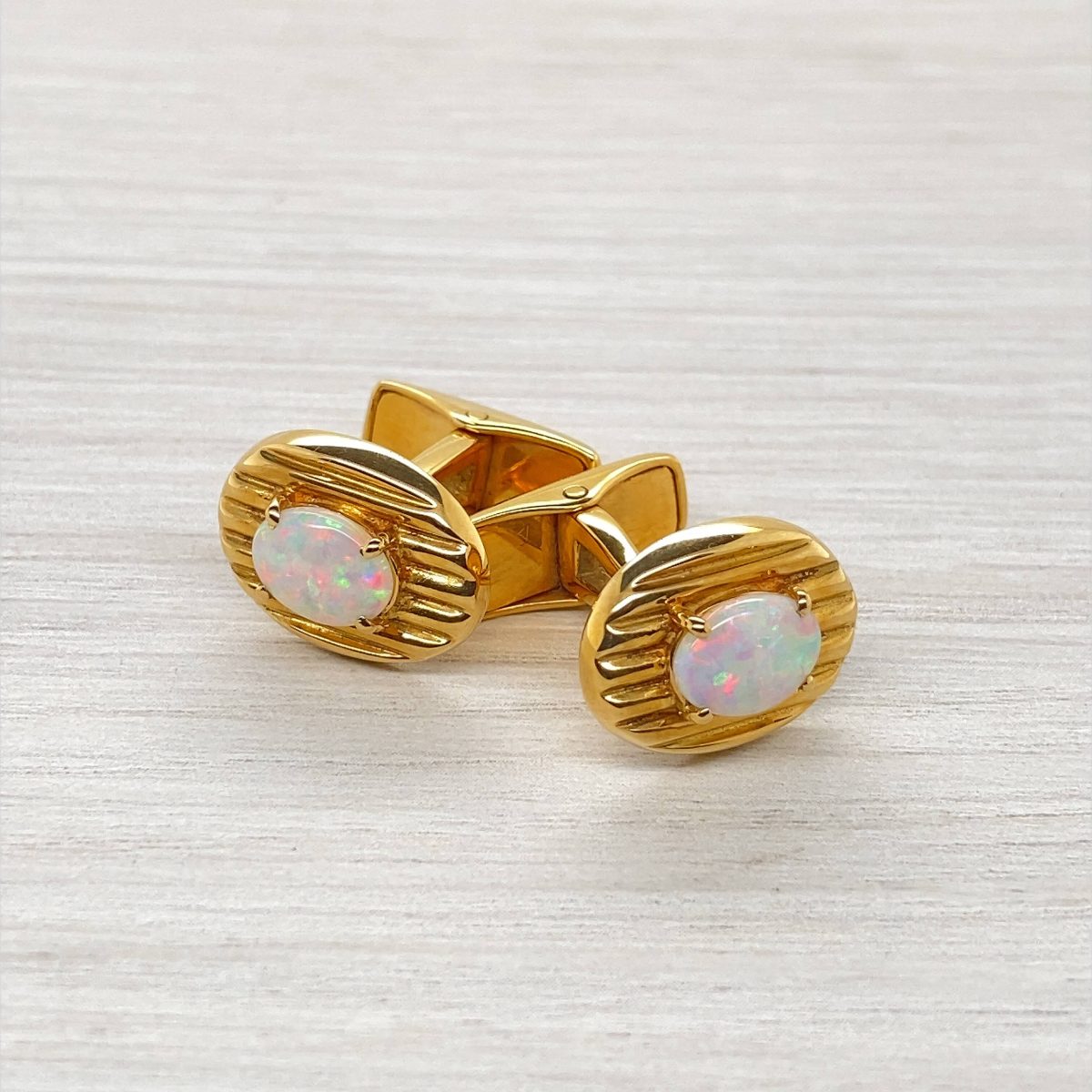 K18 White Opal Cuff Links 2016 K18・2016 - Image 7