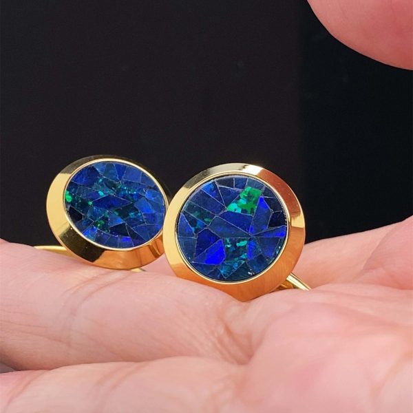Mosaic Opal Cuff Links 001a - Image 4