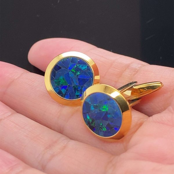 Mosaic Opal Cuff Links 001a - Image 6