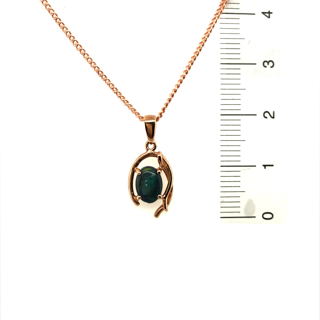 K9 Solid BlackOpal Pendant 747 Rose Gold - Image 11