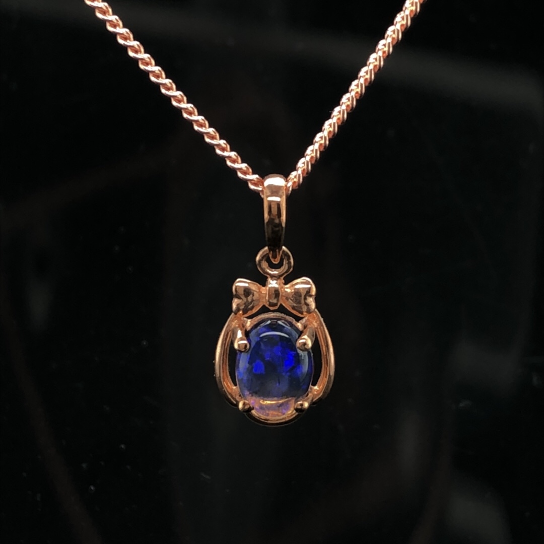 K9 Solid BlackOpal Pendant 743K Rose Gold - Image 9