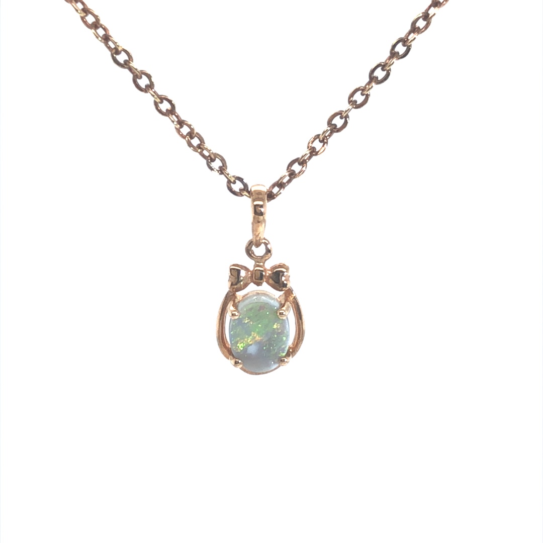 K9 Solid BlackOpal Pendant 743D Rose Gold - Image 5