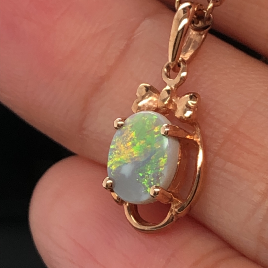 K9 Solid BlackOpal Pendant 743D Rose Gold - Image 9