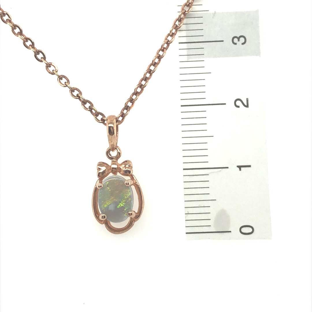 K9 Solid BlackOpal Pendant 743D Rose Gold - Image 11