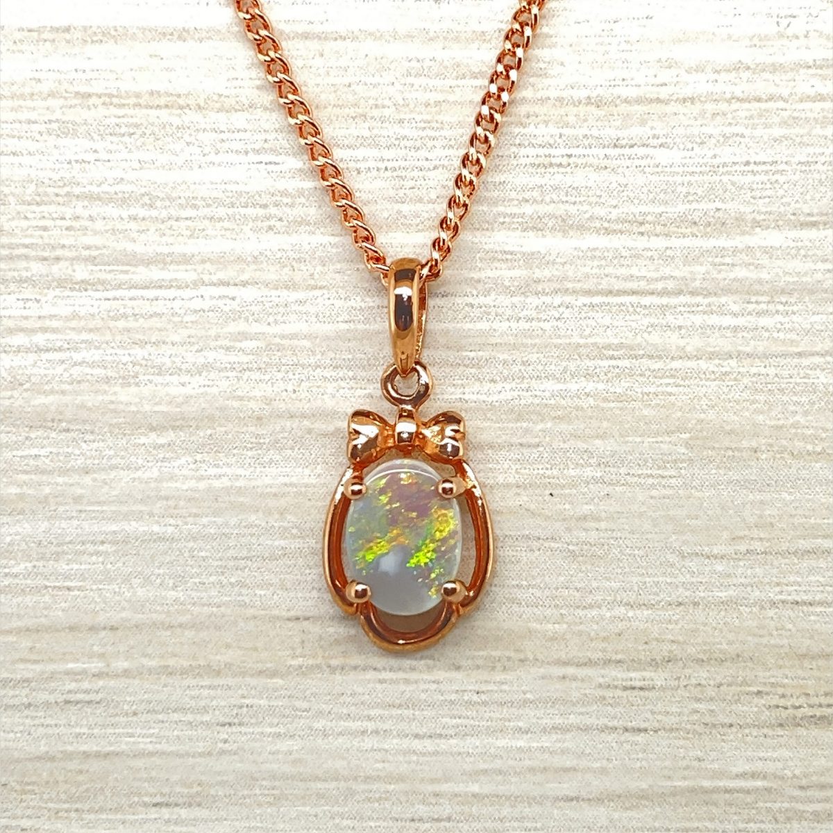 K9 Solid BlackOpal Pendant 743D Rose Gold - Image 6