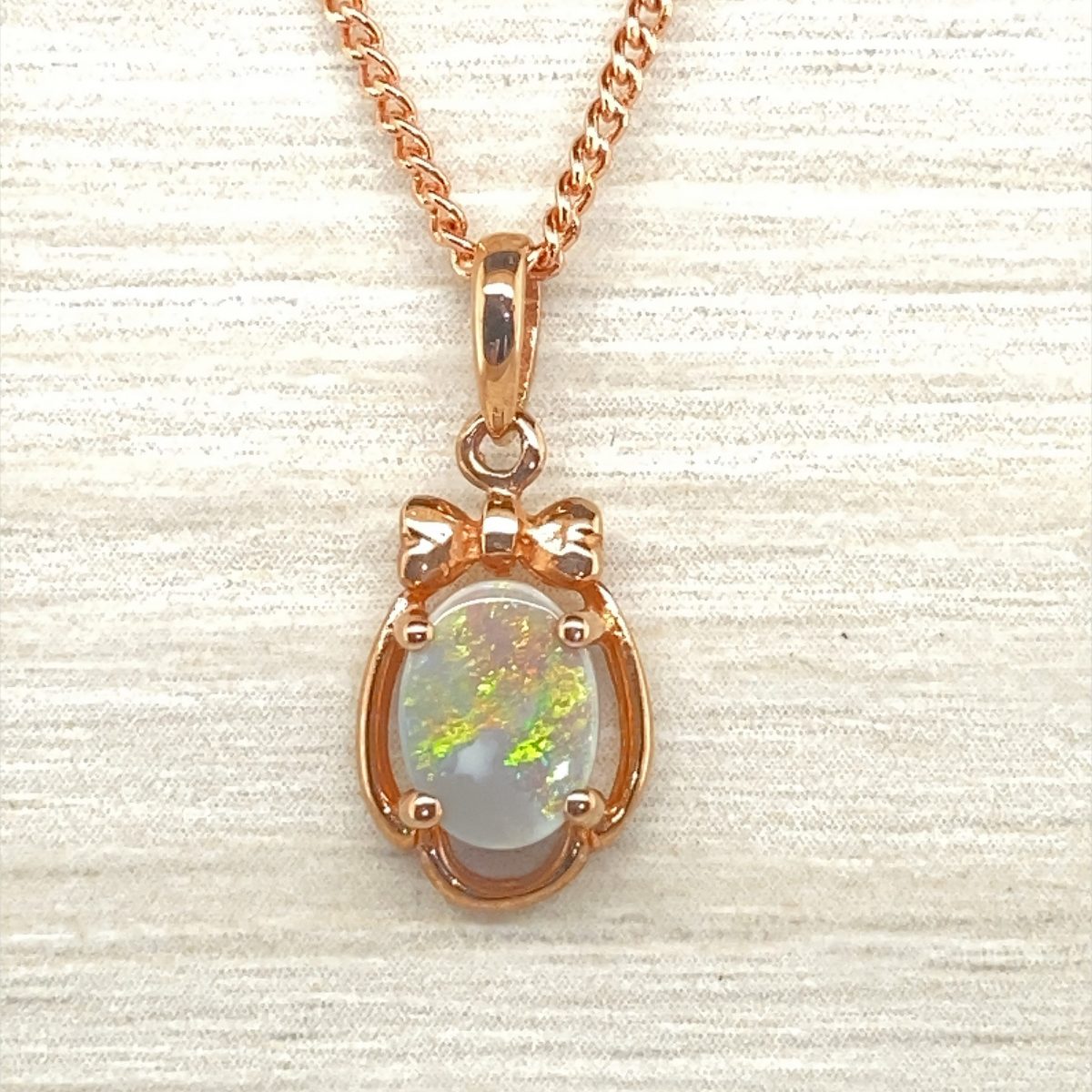 K9 Solid BlackOpal Pendant 743D Rose Gold - Image 3
