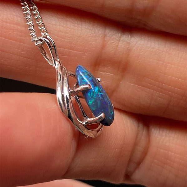 K18 Solid BlackOpal Pendant 707 - Image 8