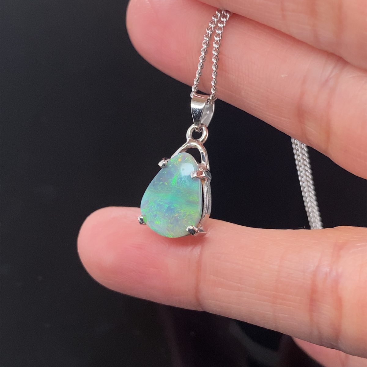 K18 Solid BlackOpal Pendant 431
