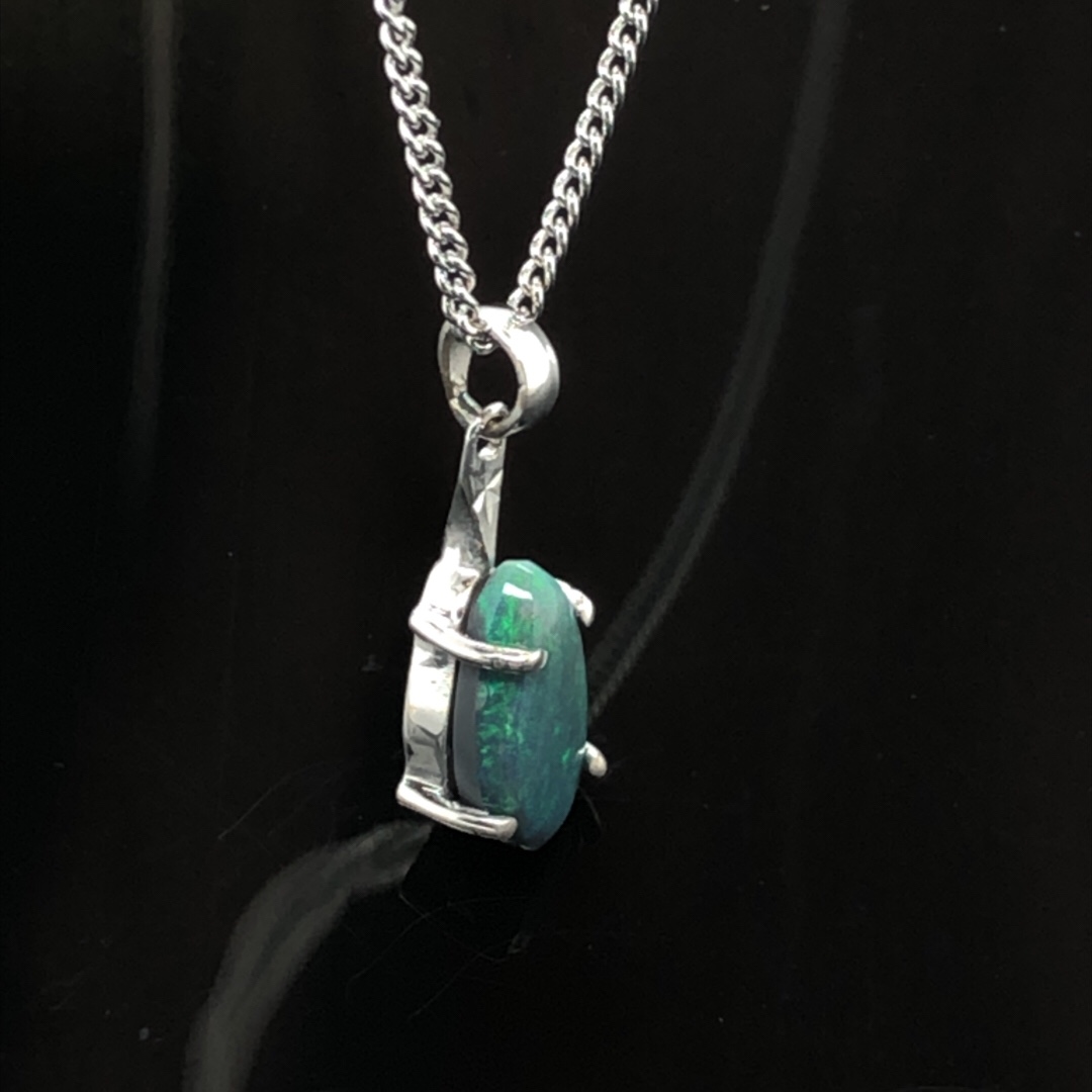 K18 Solid BlackOpal Pendant 766 - Image 7