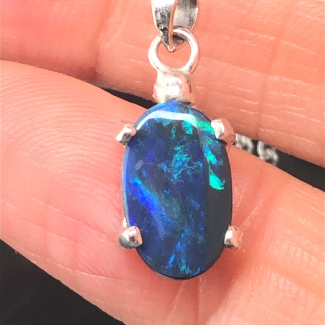 K18 Solid BlackOpal Pendant 442 - Image 10