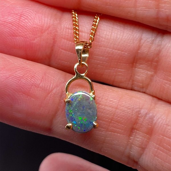 K18 Solid BlackOpal Pendant 748 - Image 10