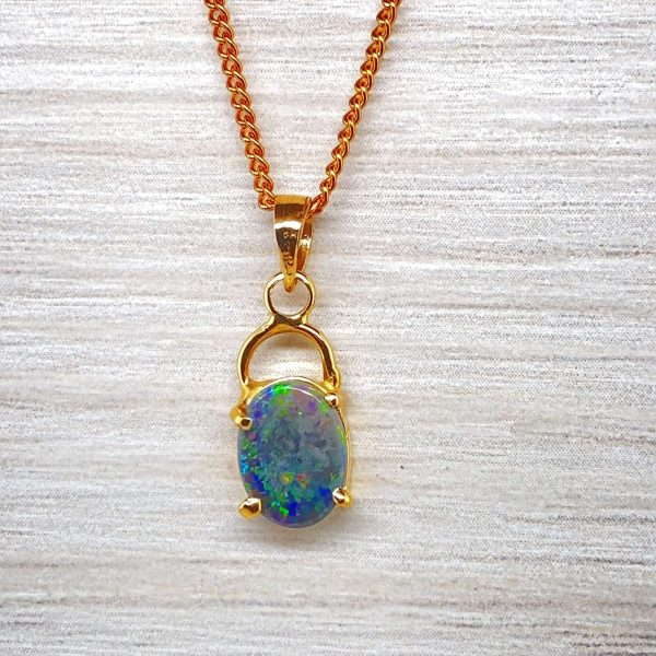 K18 Solid BlackOpal Pendant 748 - Image 9