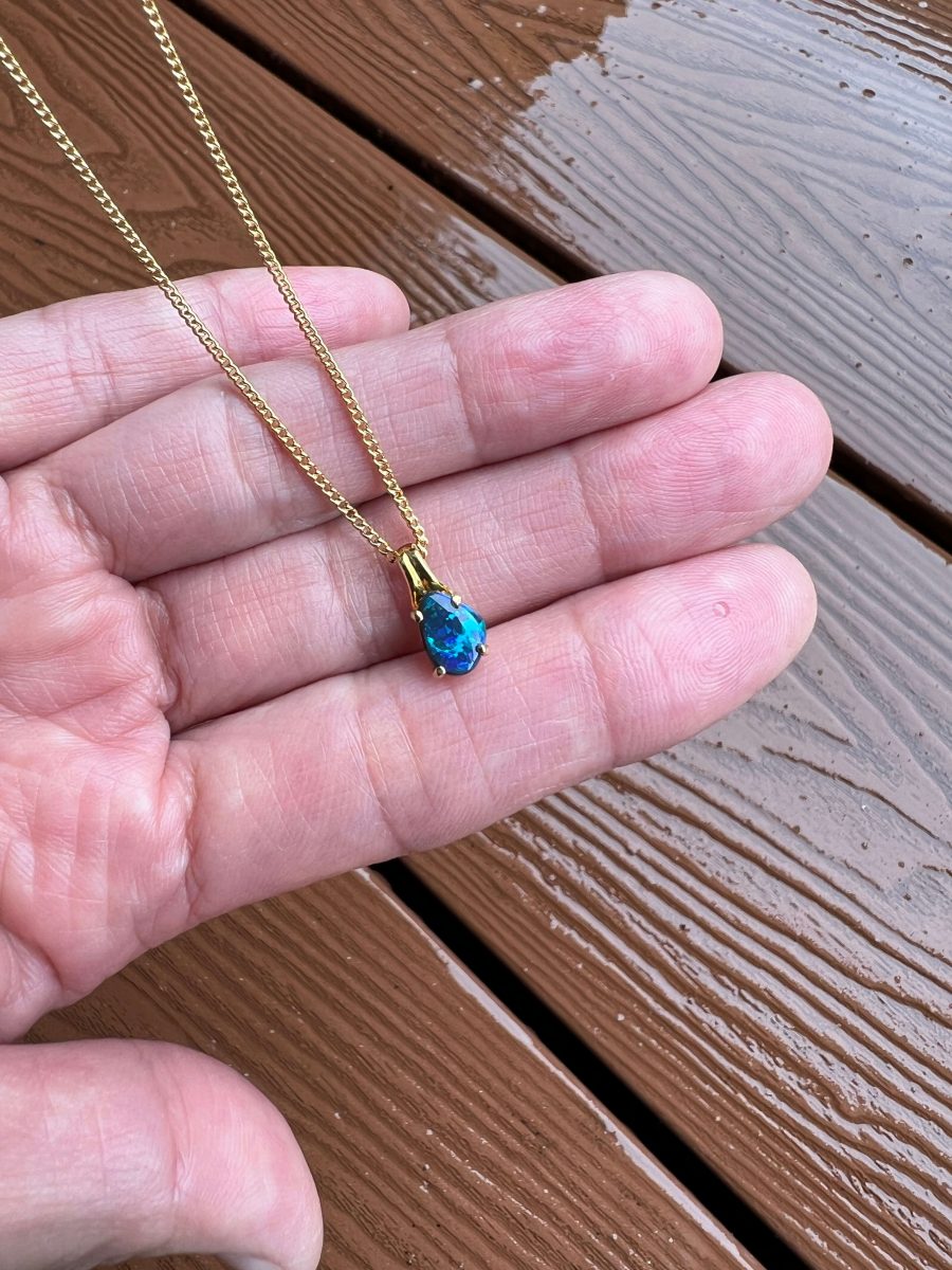 Skye - 18k Solid Black Opal Pendant 711 - Image 19